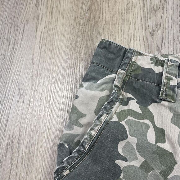 Aeropostale Cargo Shorts Mens 36 Green Camo Camouflage Multiple Pockets Cotton - Picture 5 of 13